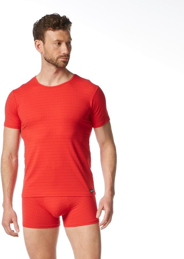 Bruno Banani Shirt met ronde hals CHECK LINE 2.0 heupbedekkend elastisch - Foto 5