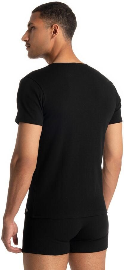 Bruno Banani Shirt met ronde hals Fine Rib Fijnrib korte mouw ronde halslijn katoen-mix - Foto 4