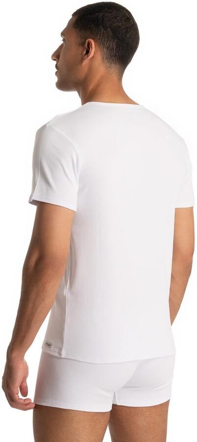 Bruno Banani Shirt met ronde hals Fine Rib Fijnrib korte mouw ronde halslijn katoen-mix - Foto 4