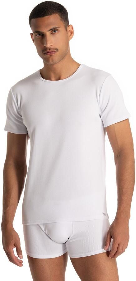 Bruno Banani Shirt met ronde hals Fine Rib Fijnrib korte mouw ronde halslijn katoen-mix - Foto 3