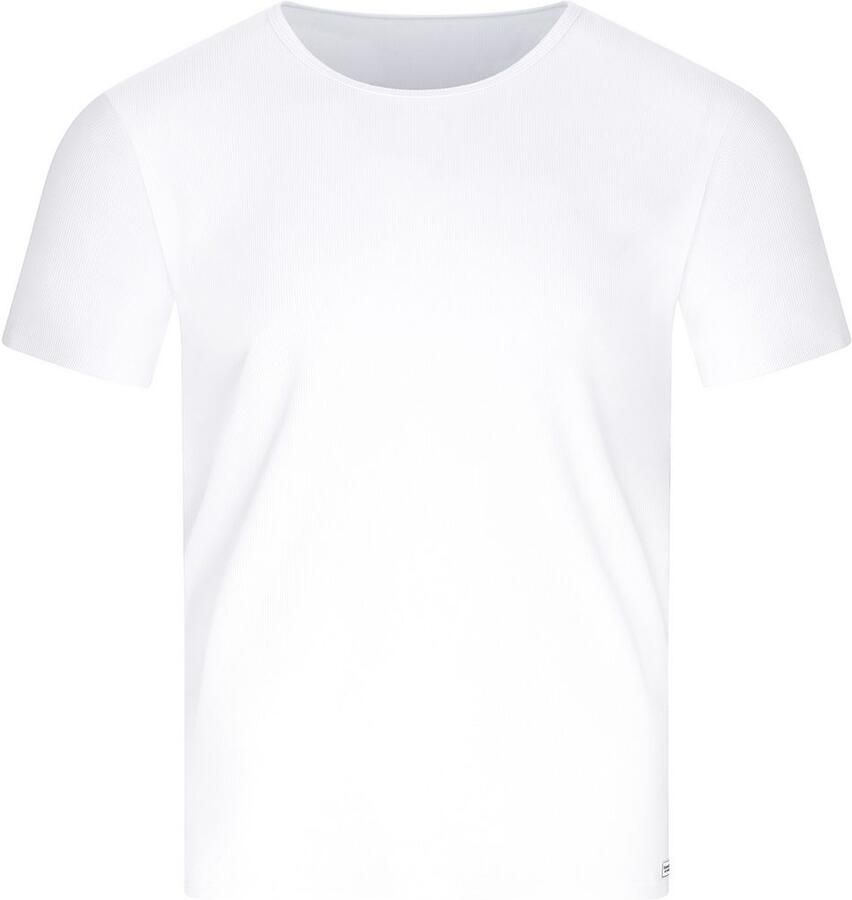 Bruno Banani Shirt met ronde hals Fine Rib Fijnrib korte mouw ronde halslijn katoen-mix - Foto 2