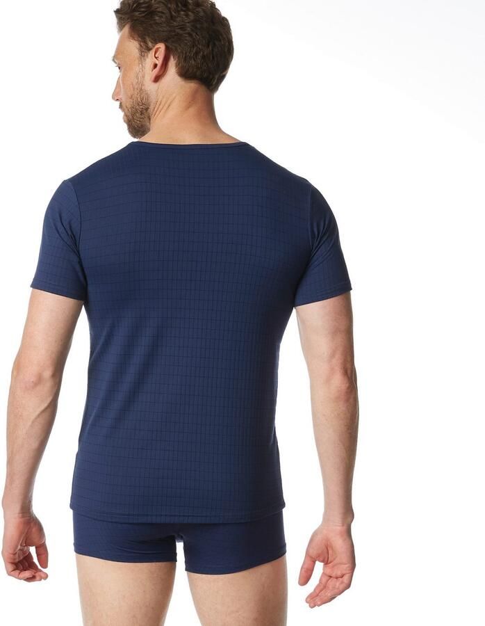 Bruno Banani Shirt met V-hals CHECK LINE 2.0 Pique optiek korte mouw V-hals katoen-mix - Foto 2