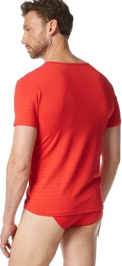 Bruno Banani Shirt met V-hals CHECK LINE 2.0 Pique optiek korte mouw V-hals katoen-mix - Foto 4