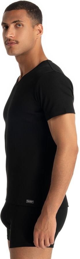 Bruno Banani Shirt met V-hals Fine Rib Fijnrib korte mouw V-hals katoen-mix - Foto 6