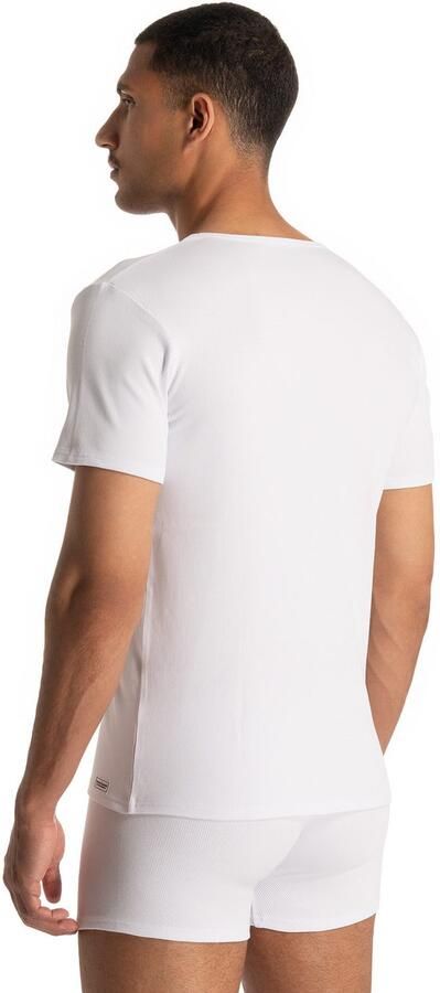 Bruno Banani Shirt met V-hals Fine Rib Fijnrib korte mouw V-hals katoen-mix - Foto 4