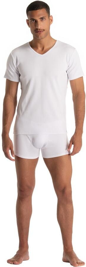 Bruno Banani Shirt met V-hals Fine Rib Fijnrib korte mouw V-hals katoen-mix - Foto 5