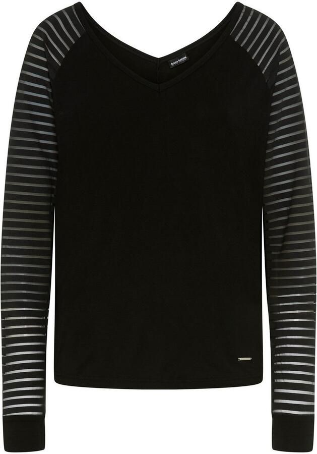 Bruno Banani Shirt met V-hals met mesh-strepen in de mouw nieuwe collectie - Foto 6