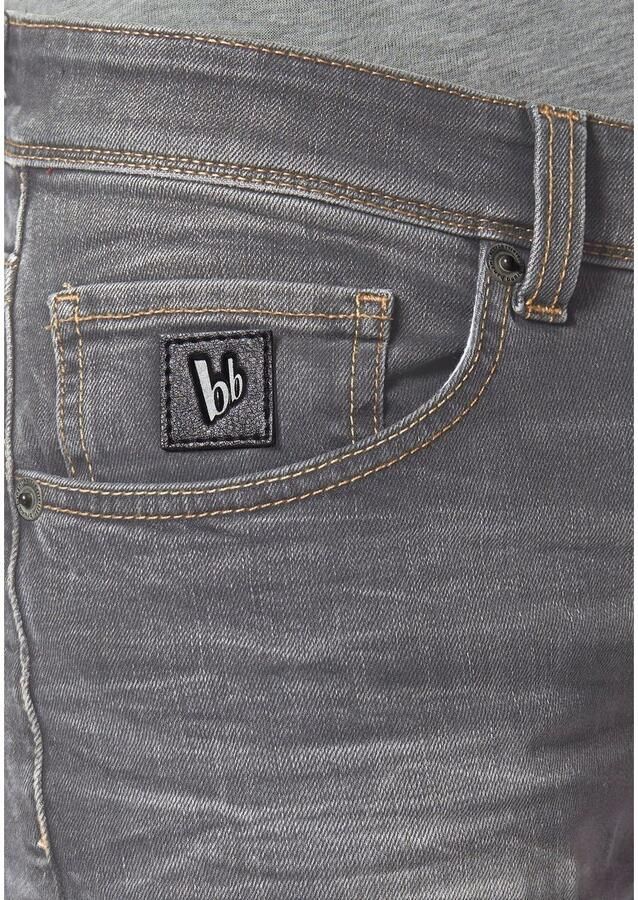 Bruno Banani Slim fit jeans Jimmy (stretch) smalle pijp lage taillehoogte met knoopsluiting