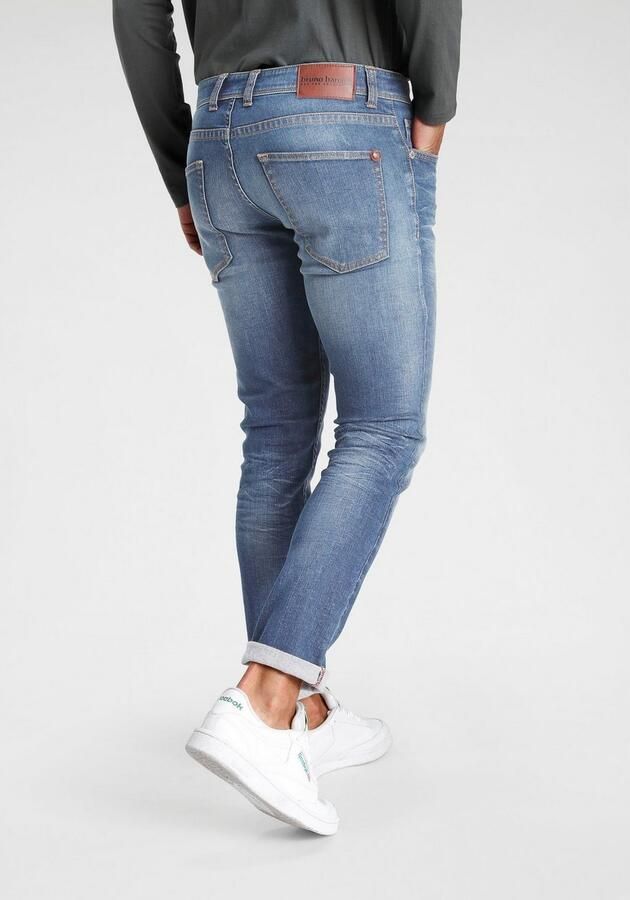 Bruno Banani Slim fit jeans Jimmy (stretch) smalle pijp lage taillehoogte met knoopsluiting - Foto 3