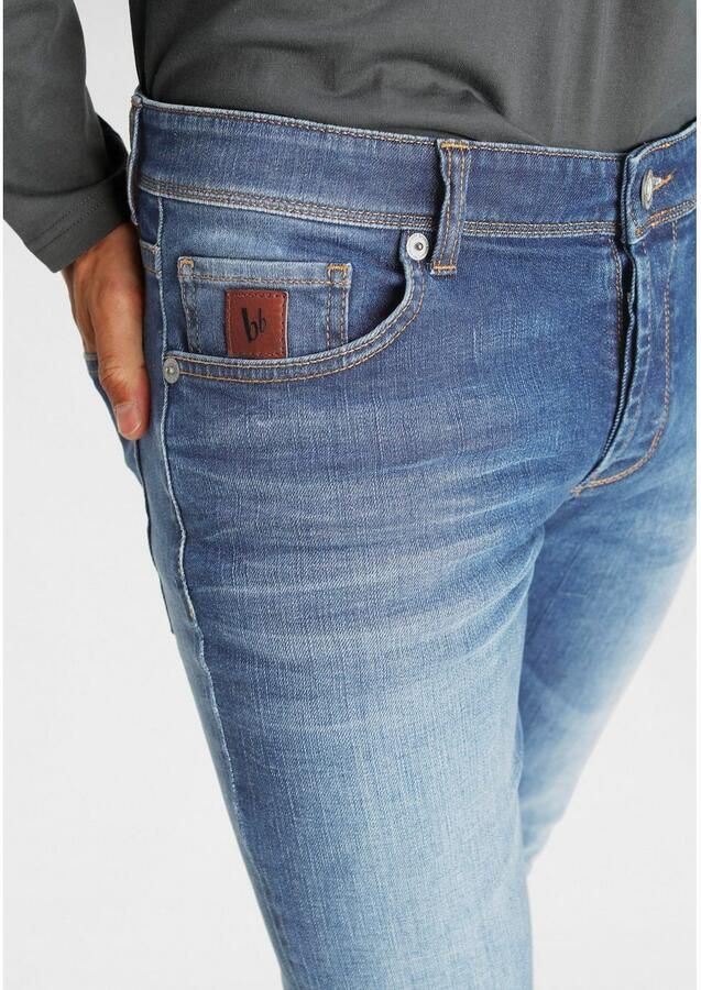 Bruno Banani Slim fit jeans Jimmy (stretch) smalle pijp lage taillehoogte met knoopsluiting - Foto 2