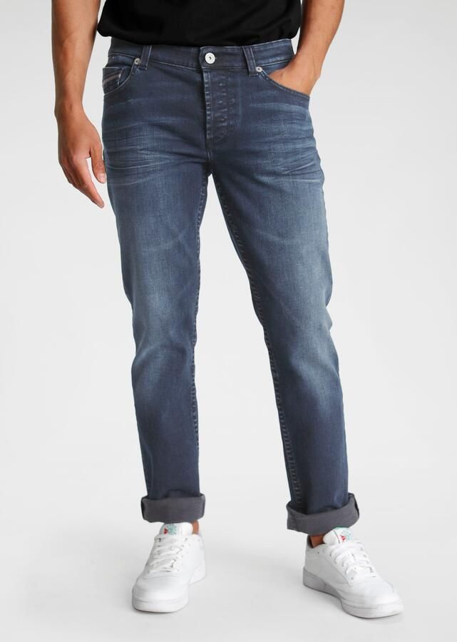 Bruno Banani Straight jeans Dylan rechte pasvorm used-wassing lage taille - Foto 7