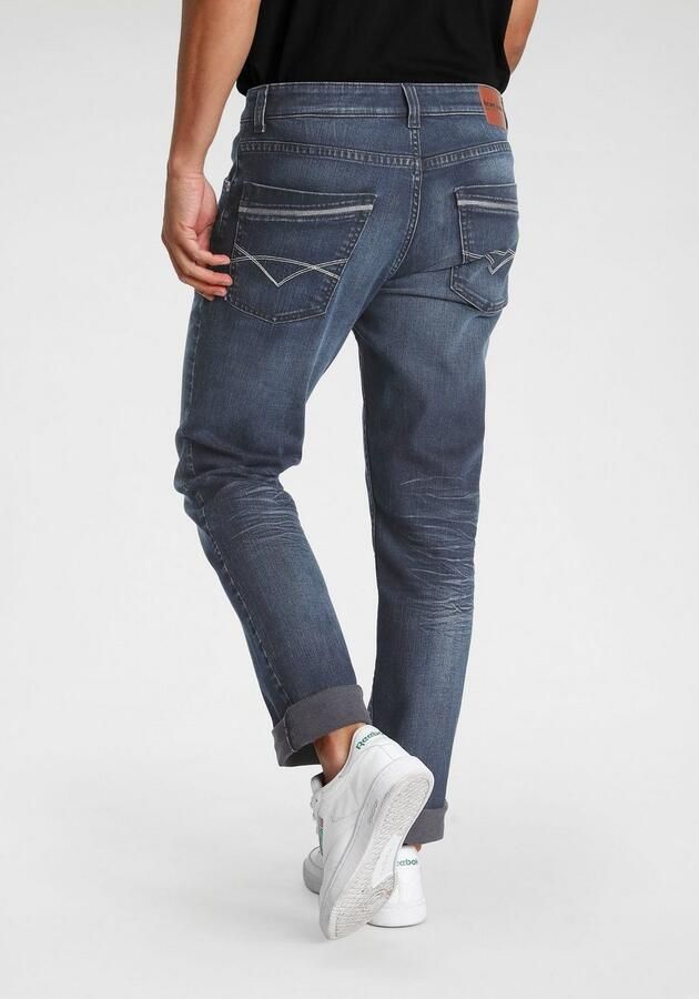 Bruno Banani Straight jeans Dylan rechte pasvorm used-wassing lage taille - Foto 3