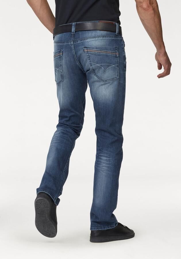 Bruno Banani Straight jeans Dylan rechte pasvorm used-wassing lage taille - Foto 7