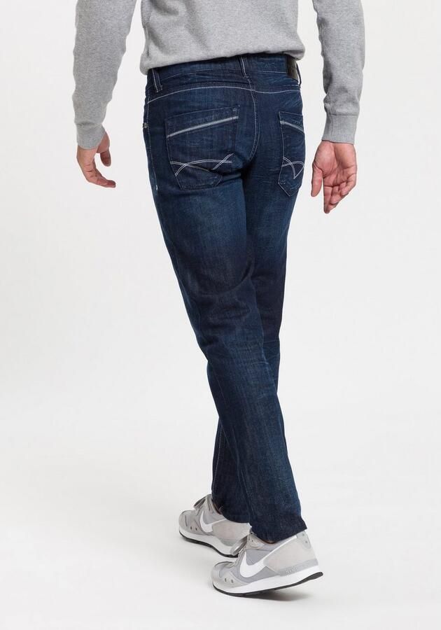 Bruno Banani Straight jeans Dylan rechte pasvorm used-wassing lage taille - Foto 3