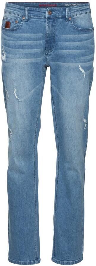 Bruno Banani Straight jeans Hutch rechte broekspijpen gedeeltelijk met modieuze destroyed-effecten - Foto 8