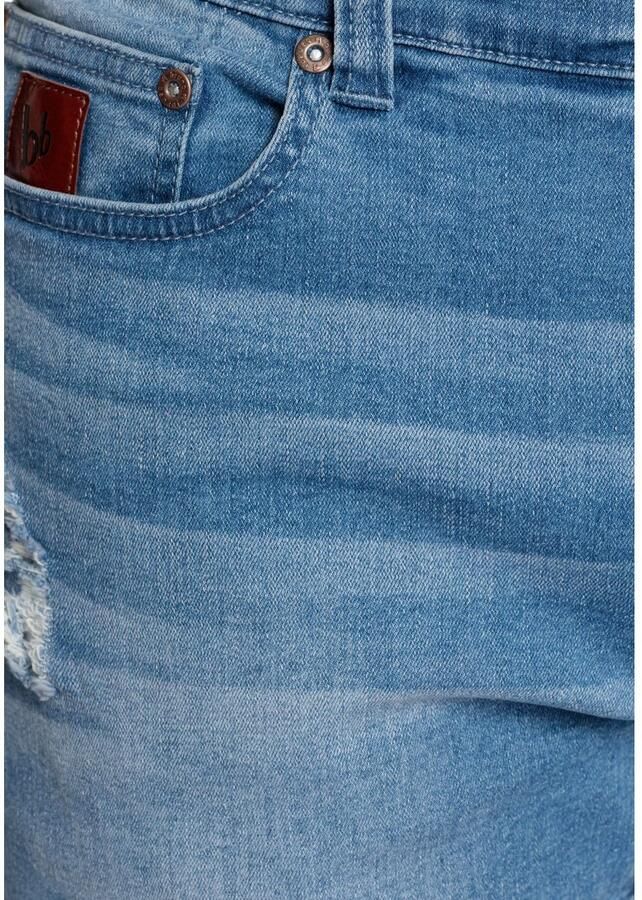 Bruno Banani Straight jeans Hutch rechte broekspijpen gedeeltelijk met modieuze destroyed-effecten