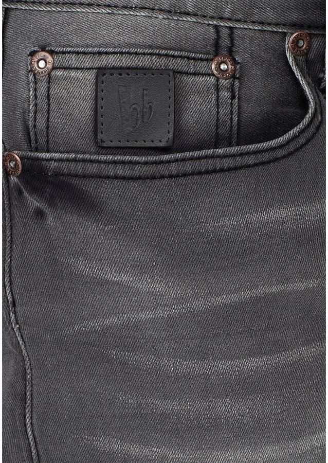 Bruno Banani Straight jeans Hutch rechte broekspijpen gedeeltelijk met modieuze destroyed-effecten