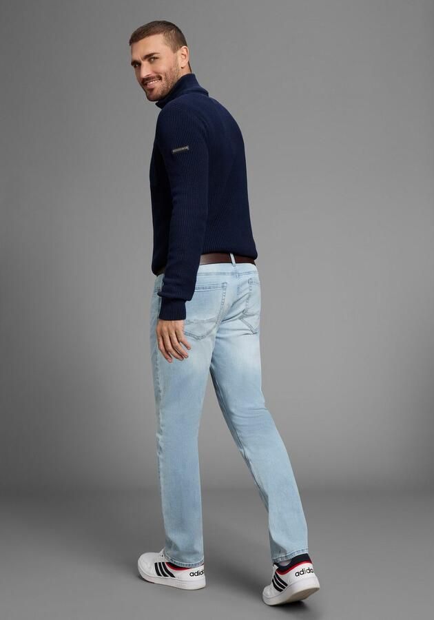 Bruno Banani Straight jeans Hutch rechte broekspijpen gedeeltelijk met modieuze destroyed-effecten - Foto 6