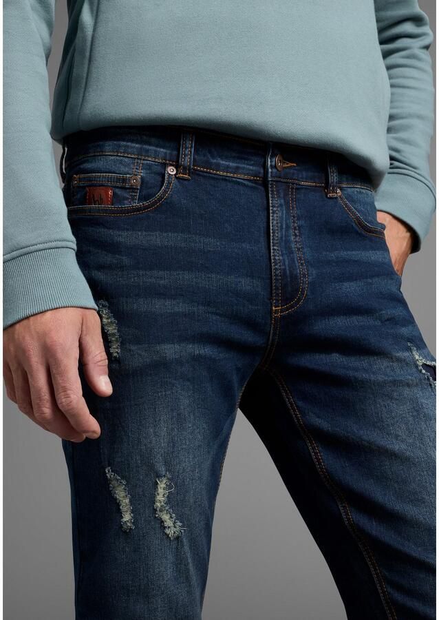 Bruno Banani Straight jeans Hutch rechte broekspijpen gedeeltelijk met modieuze destroyed-effecten - Foto 2