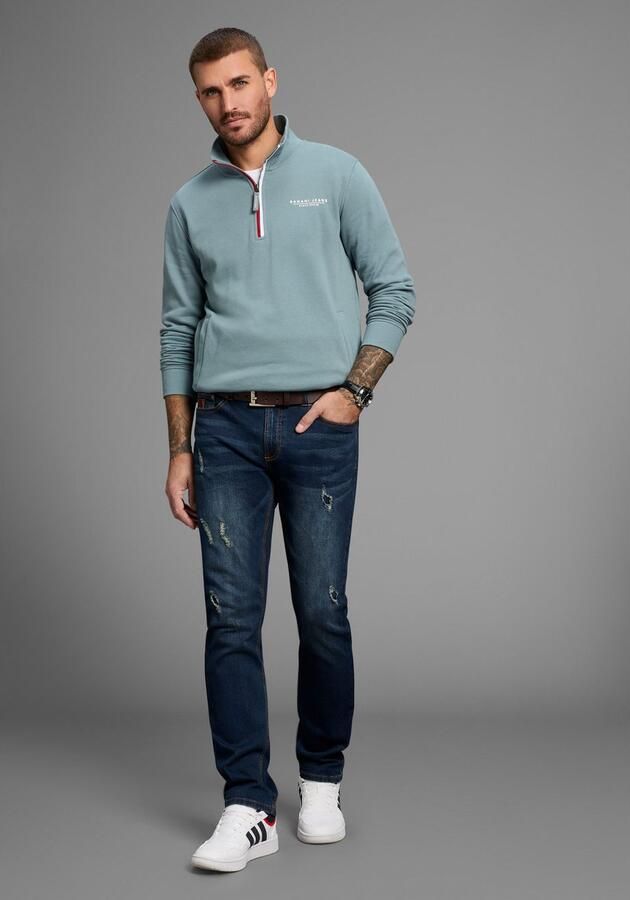 Bruno Banani Straight jeans Hutch rechte broekspijpen gedeeltelijk met modieuze destroyed-effecten - Foto 3