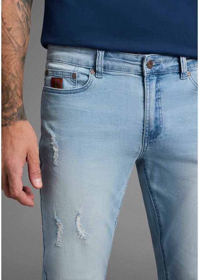Bruno Banani Straight jeans Hutch rechte broekspijpen gedeeltelijk met modieuze destroyed-effecten - Foto 2