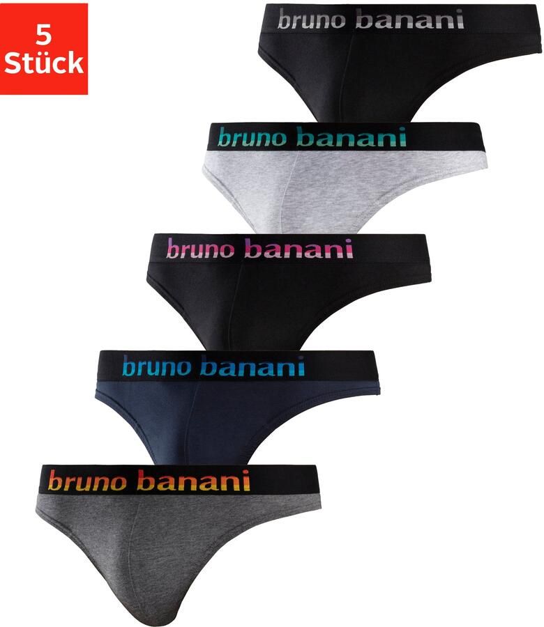 Bruno Banani String met gestreepte logoweefband (set 5 stuks) - Foto 4