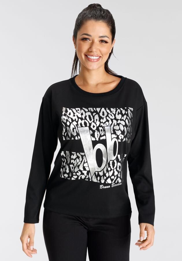 Bruno Banani Sweatshirt zilverkleurige leo-print nieuwe collectie - Foto 6