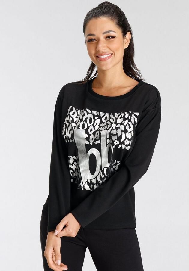 Bruno Banani Sweatshirt zilverkleurige leo-print nieuwe collectie - Foto 4