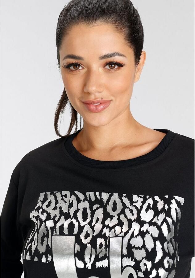 Bruno Banani Sweatshirt zilverkleurige leo-print nieuwe collectie - Foto 3