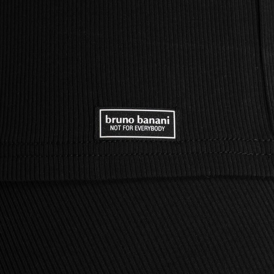 Bruno Banani T-shirt Fine Rib met ronde halslijn katoen-mix elastisch