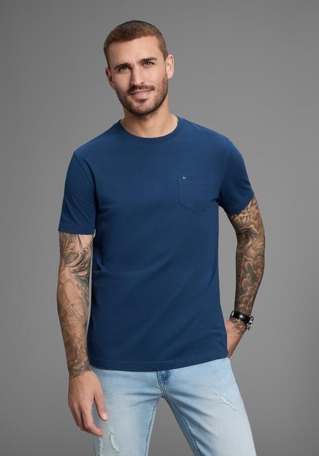 Bruno Banani T-shirt Gewassen look met borstzak - Foto 2