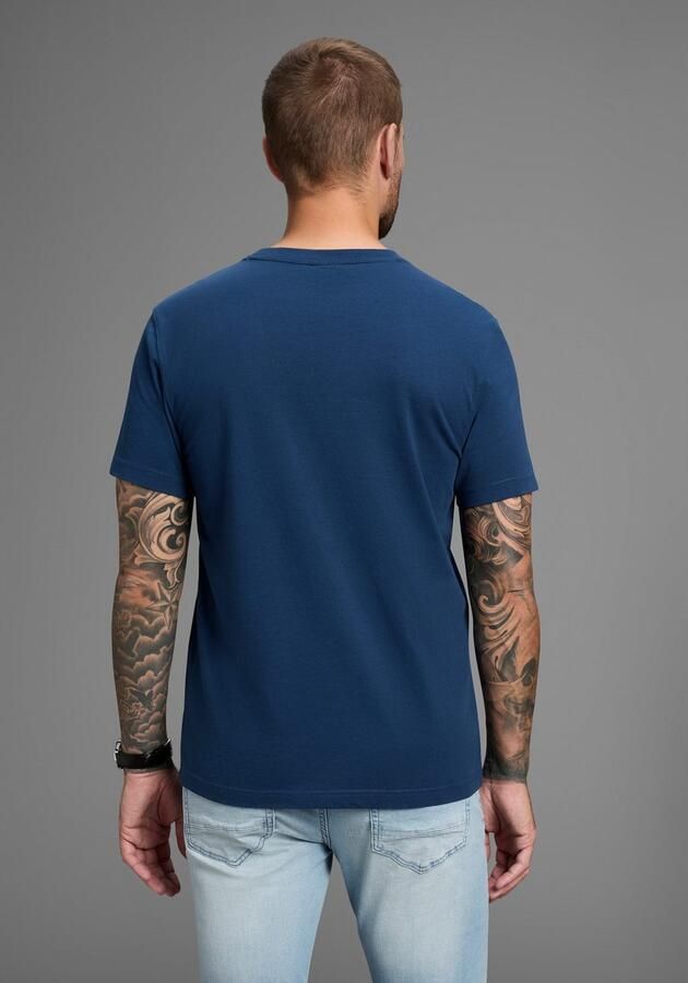 Bruno Banani T-shirt Gewassen look met borstzak - Foto 3