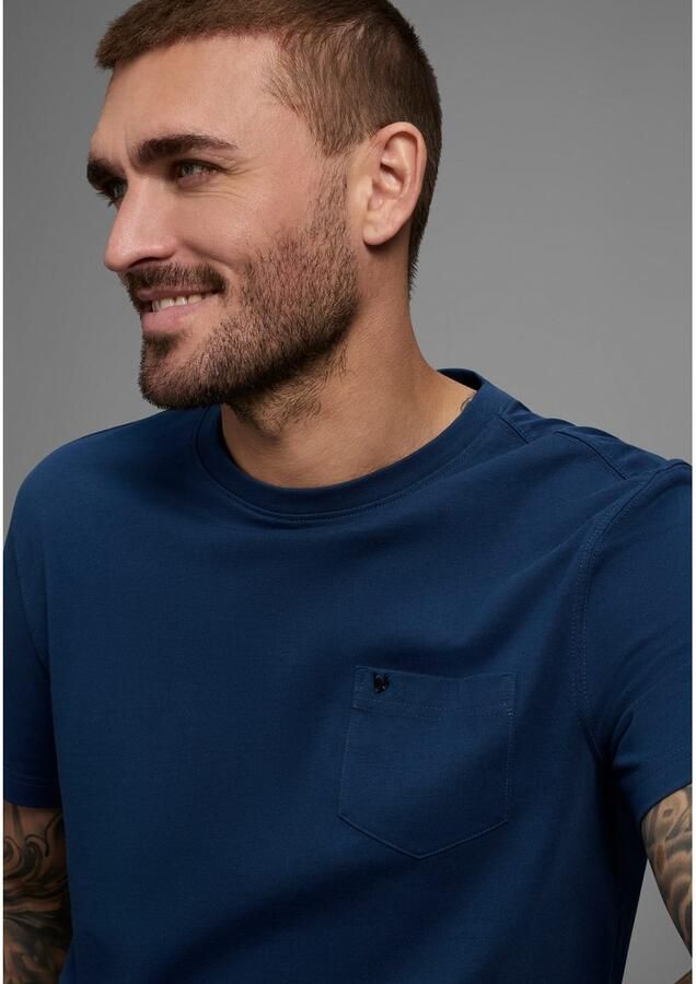 Bruno Banani T-shirt Gewassen look met borstzak