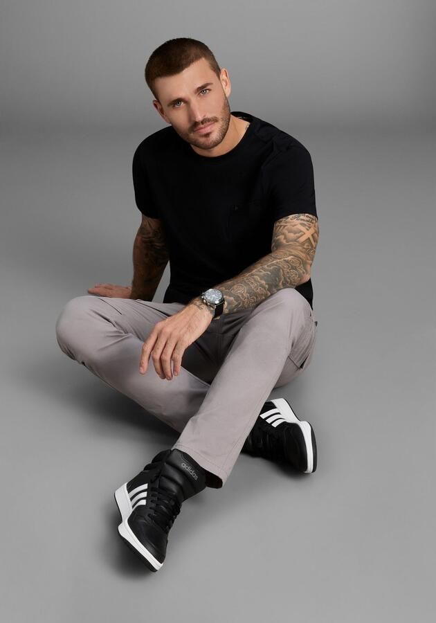 Bruno Banani T-shirt Gewassen look met borstzak - Foto 5