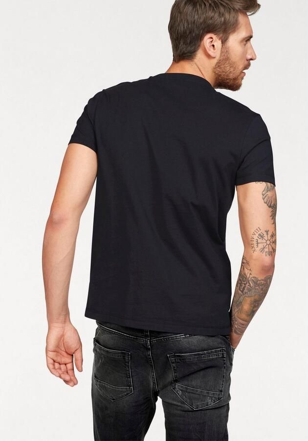 Bruno Banani T-shirt korte mouw smal gesneden casual-stijl van katoen - Foto 4