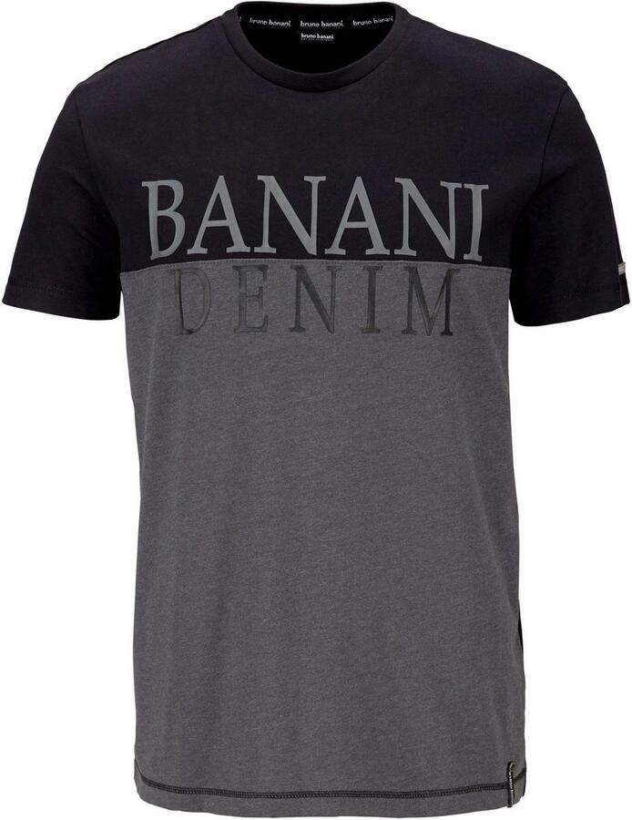 Bruno Banani T-shirt korte mouw smal gesneden casual-stijl van katoen