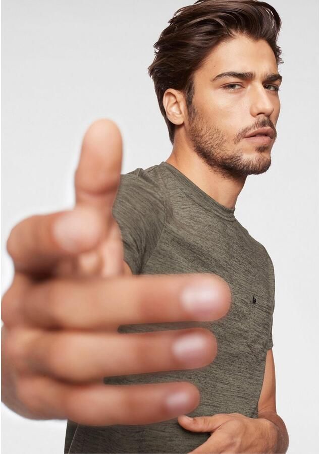 Bruno Banani T-shirt Korte mouwen slim fit effen ronde hals - Foto 3