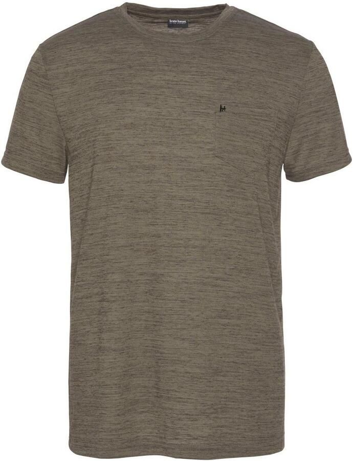 Bruno Banani T-shirt Korte mouwen slim fit effen ronde hals