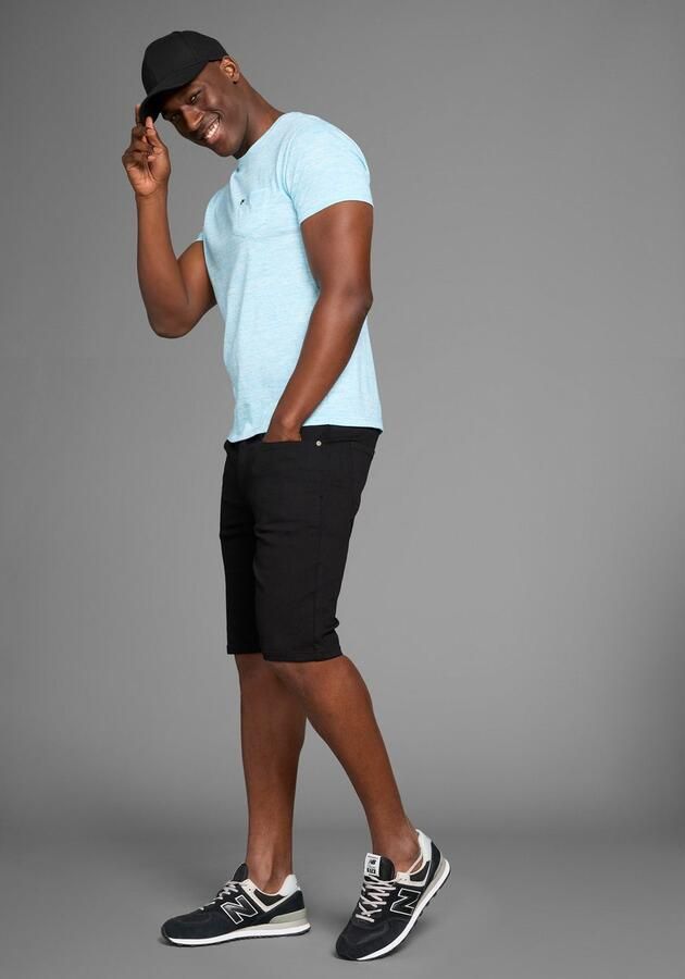 Bruno Banani T-shirt Korte mouwen slim fit effen ronde hals - Foto 4