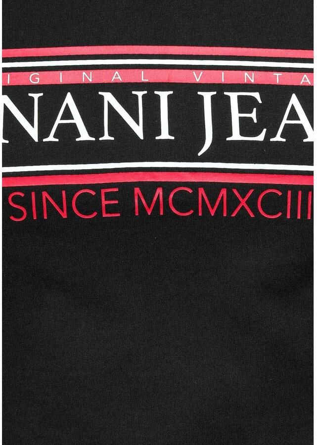 Bruno Banani T-shirt korte mouwen smal gesneden bedrukt ronde hals - Foto 2