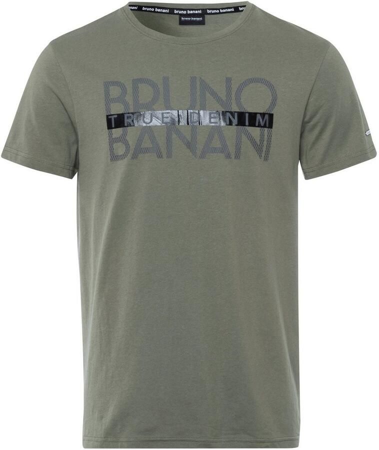 Bruno Banani T-shirt korte mouwen smal gesneden bedrukt van katoen