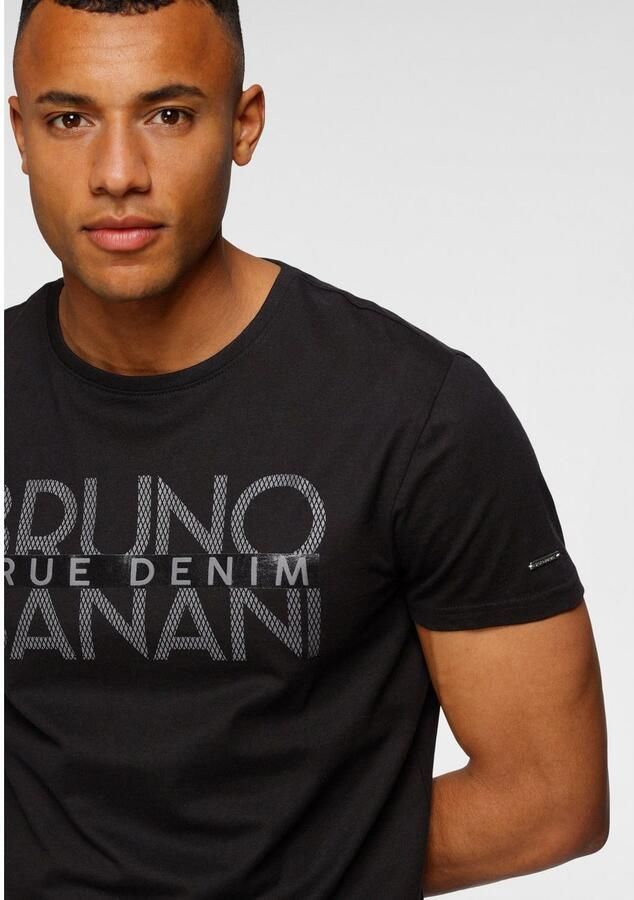 Bruno Banani T-shirt korte mouwen smal gesneden bedrukt van katoen