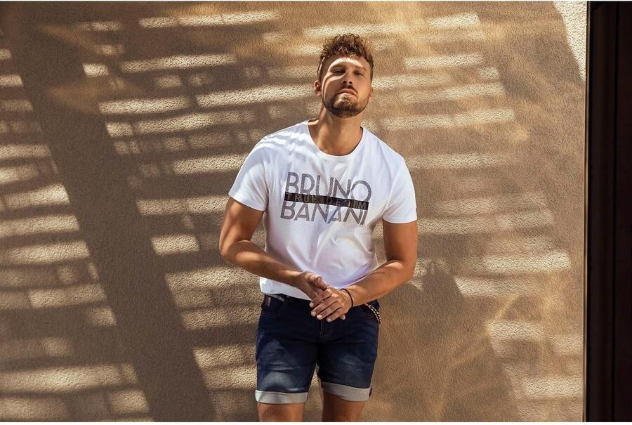 Bruno Banani T-shirt korte mouwen smal gesneden bedrukt van katoen - Foto 11