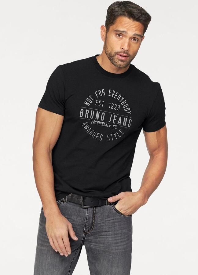 Bruno Banani T-shirt Korte mouwen smal gesneden bedrukt van katoenmix - Foto 5