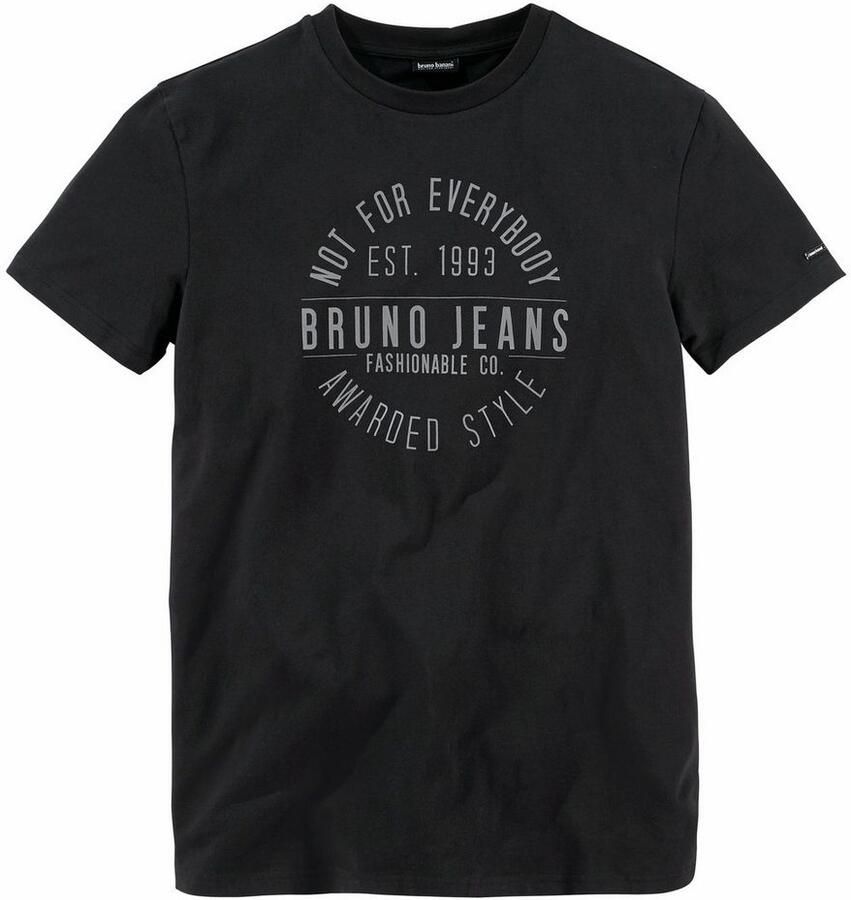 Bruno Banani T-shirt Korte mouwen smal gesneden bedrukt van katoenmix