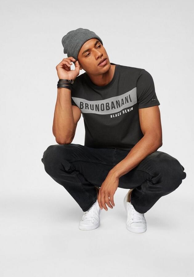 Bruno Banani T-shirt korte mouwen smal gesneden ronde hals - Foto 5