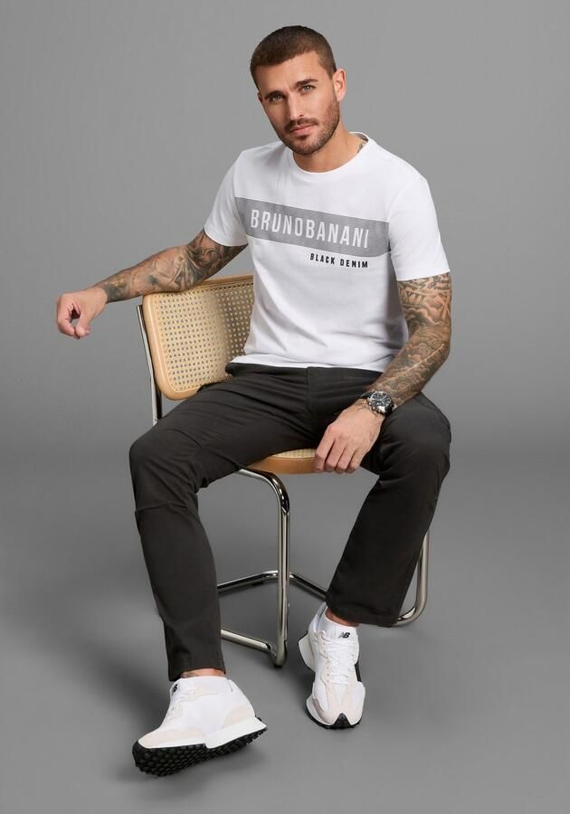 Bruno Banani T-shirt korte mouwen smal gesneden ronde hals - Foto 5