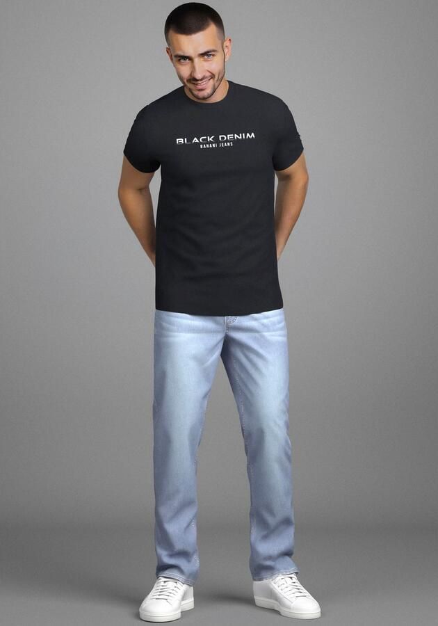 Bruno Banani Straight jeans Hutch rechte broekspijpen gedeeltelijk met modieuze destroyed-effecten - Foto 3