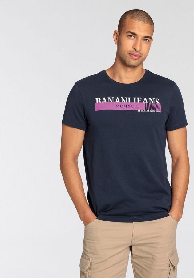 Bruno Banani T-shirt korte mouwen smalle pasvorm bedrukt ronde hals - Foto 5