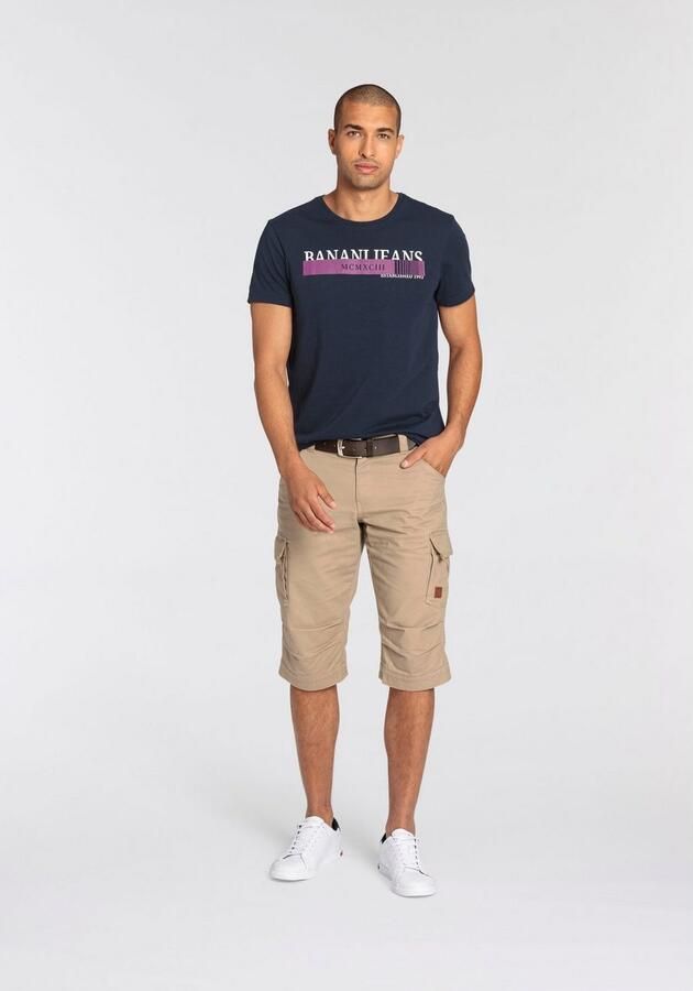 Bruno Banani T-shirt korte mouwen smalle pasvorm bedrukt ronde hals - Foto 8